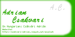 adrian csakvari business card